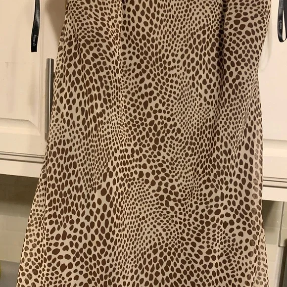 Chiffon Lined Leopard Dress evening cocktail party dress womens - Picture 7 of 12